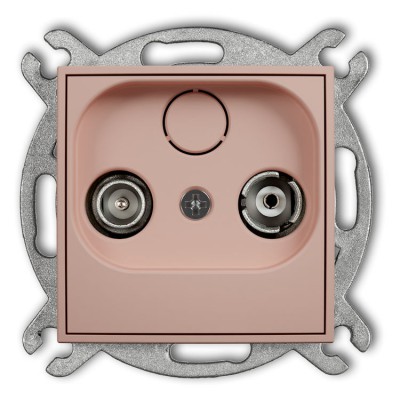 62IG2K Mechanizm gniazda abonenckiego RTV końcowego 2dB Łososiowy