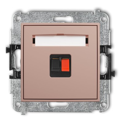 Mechanizm gniazda głośnikowego pojedynczego Łososiowy Karlik ICON - 62IGG-1