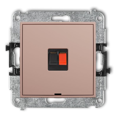 Mechanizm gniazda głośnikowego pojedynczego, bez pola opisowego Łososiowy Karlik ICON - 62IGGBO-1