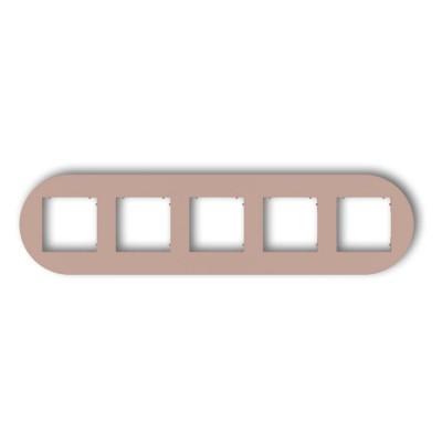 62MRTO-5 Ramka uniwersalna pięciokrotna okrągła z tworzywa Łososiowy