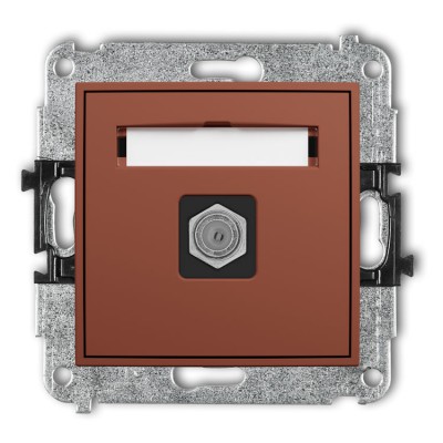 63IGF-1 Mechanizm gniazda antenowego pojedynczego typu F (SAT) niklowany Terakota