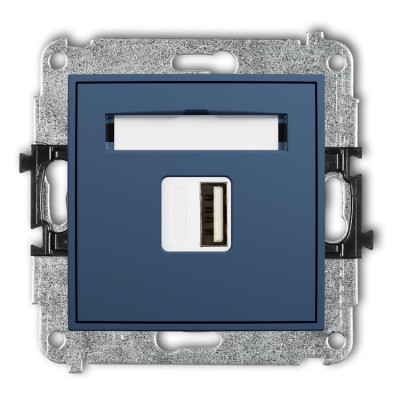 64ICUSB-1 Mechanizm ładowarki USB pojedynczej USB A, 5W max., 5V, 1A Navy Blue