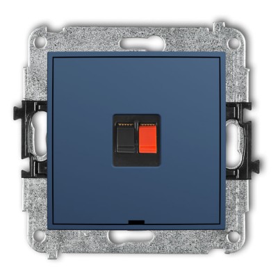 Mechanizm gniazda głośnikowego pojedynczego, bez pola opisowego Navy Blue Karlik ICON - 64IGGBO-1