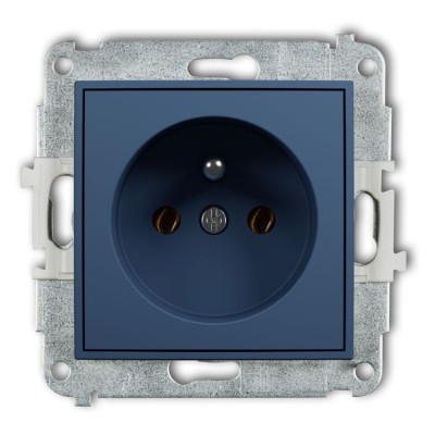 64IGP-1z Mechanizm gniazda pojedynczego z uziemieniem 2P+Z (bez przesłon torów prądowych) Navy Blue