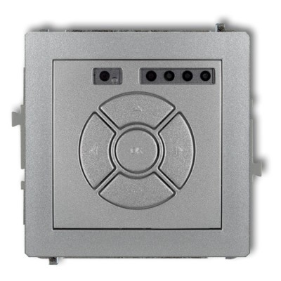 7DSR-6 Mechanizm elektronicznego sterownika roletowego (przycisk centralny/dodatkowy) Srebrny Metalik