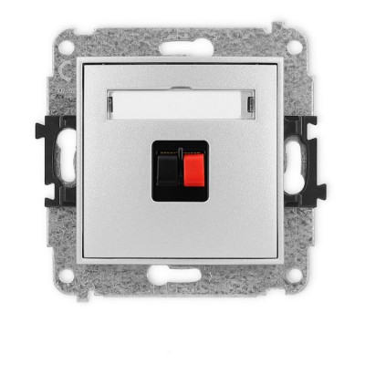 Mechanizm gniazda głośnikowego pojedynczego Srebrny Metalik Karlik ICON - 7IGG-1
