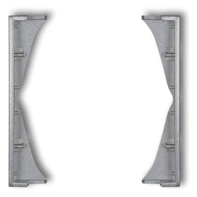 Ramka pośrednia do gniazd podwójnych Srebrny Metalik Karlik ICON - 7IRP-2