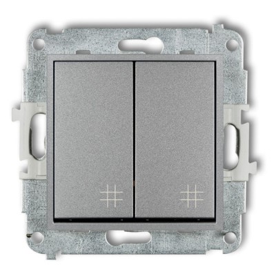Mechanizm łącznika podwójnego krzyżowego Srebrny Metalik Karlik ICON - 7IWP-66