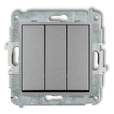 Mechanizm łącznika potrójnego Srebrny Metalik Karlik ICON - 7IWP-7