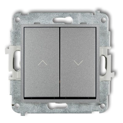 Mechanizm łącznika żaluzjowego z podtrzymaniem Srebrny Metalik Karlik ICON - 7IWP-88