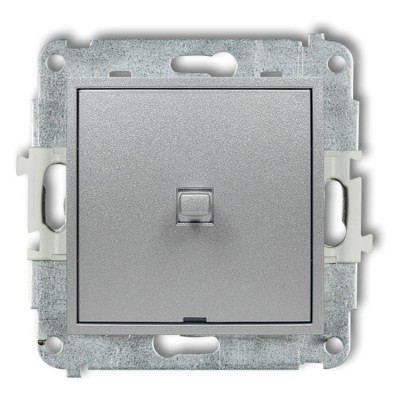 Mechanizm łącznika jednobiegunowego w stylu amerykańskim Srebrny Metalik Karlik ICON - 7IWPUS-1
