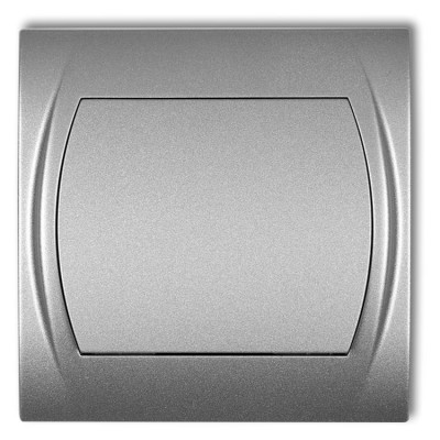 Łącznik jednobiegunowy Srebrny Metalik Karlik LOGO - 7LWP-1