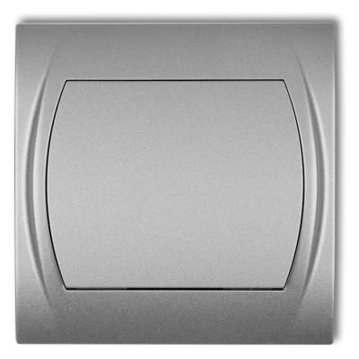 Łącznik jednobiegunowy podświetlany Srebrny Metalik Karlik LOGO - 7LWP-1L