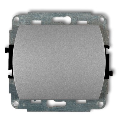 Mechanizm łącznika jednobiegunowego podświetlanego Srebrny Metalik Karlik TREND - 7WP-1L