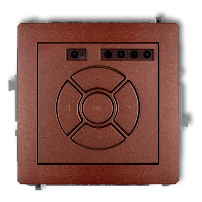 9DSR-6 Mechanizm elektronicznego sterownika roletowego (przycisk centralny/dodatkowy) Brązowy Metalik
