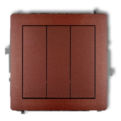 Mechanizm łącznika potrójnego Brązowy Metalik Karlik DECO - 9DWP-7