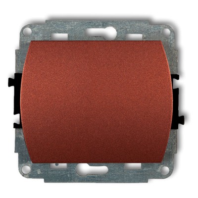 Mechanizm łącznika jednobiegunowego podświetlanego Brązowy Metalik Karlik TREND - 9WP-1L