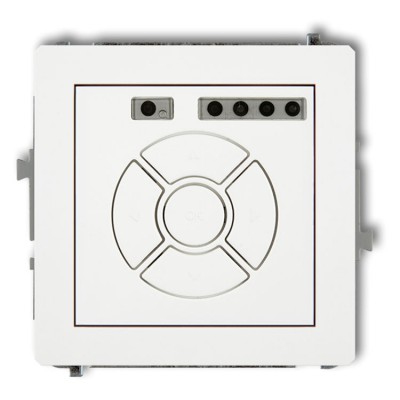 DSR-6 Mechanizm elektronicznego sterownika roletowego (przycisk centralny/dodatkowy) Biały