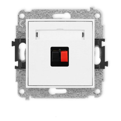 Mechanizm gniazda głośnikowego pojedynczego Biały Karlik ICON - IGG-1