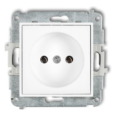 Mechanizm gniazda pojedynczego bez uziemienia 2P (bez przesłon torów prądowych) Biały Karlik ICON - IGP-1