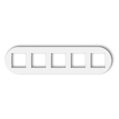 MRTO-5 Ramka uniwersalna pięciokrotna okrągła z tworzywa Biały