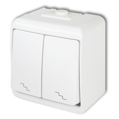 WHE-7 Łącznik podwójny schodowy Biały