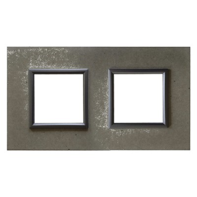 4500482 Ramka podwójna - Beton (Ramka pośrednia Grafit) Kamień - Szary