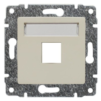 5103801 Pokrywa gniazda teleinformatycznego typu Keystone, wymaga Adaptera systemu 45x45 Krem