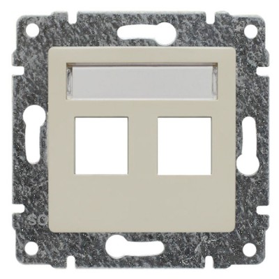 5103802 Pokrywa gniazda teleinformatycznego typu Keystone, wymaga Adaptera systemu 45x45 Krem