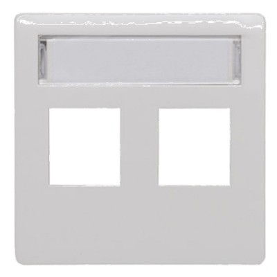 5104802 Pokrywa gniazda teleinformatycznego typu Keystone, wymaga Adaptera systemu 45x45 Biały