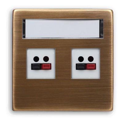 5132802 Pokrywa gniazda teleinformatycznego typu Keystone, wymaga Adaptera systemu 45x45 - Brąz Czesany, Patynowany i Lakierowany Brąz Rustykalny