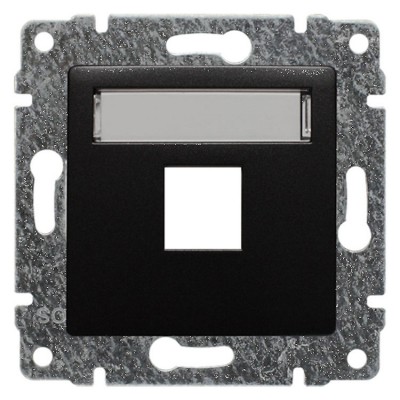 5161801 Pokrywa gniazda teleinformatycznego typu Keystone, wymaga Adaptera systemu 45x45 Antracyt
