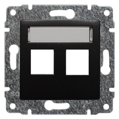 5161802 Pokrywa gniazda teleinformatycznego typu Keystone, wymaga Adaptera systemu 45x45 Antracyt