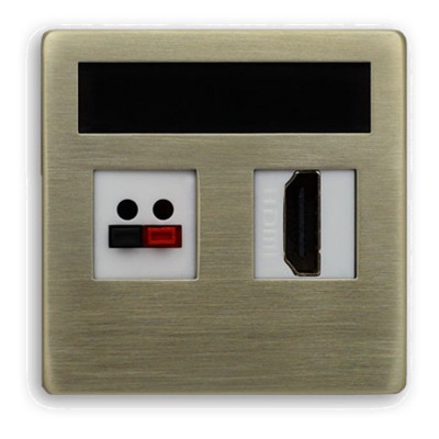 5180802 Pokrywa gniazda teleinformatycznego typu Keystone, wymaga Adaptera systemu 45x45 - Nowe Srebro Czesane i Polerowane Nowe Srebro