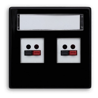 5190802 Pokrywa gniazda teleinformatycznego typu Keystone, wymaga Adaptera systemu 45x45 - Stal Malowana i Lakierowana Czarny Fortepian