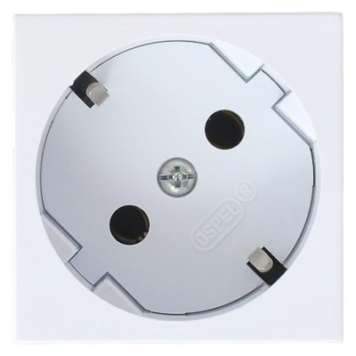 Gniazdo pojedyncze z uziemieniem schuko Biały Ospel 45 - GK-1S/46