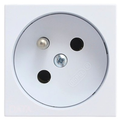 Gniazdo pojedyncze z uziemieniem Biały Ospel 45 - GK-1Z/46