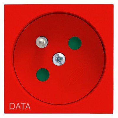 Gniazdo pojedyncze z uziemieniem DATA z przesłonami torów prądowych Bez koloru Ospel 45 - GK-1ZDP/22