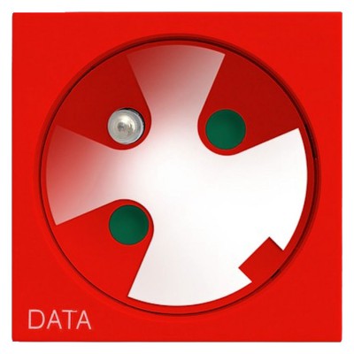 Gniazdo pojedyncze z uziemieniem DATA z kluczem uprawniającym Bez koloru Ospel 45 - GK-1ZK/22