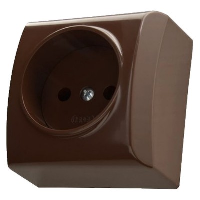 Gniazdo pojedyncze Brązowy Ospel BIS - GN-1B/24