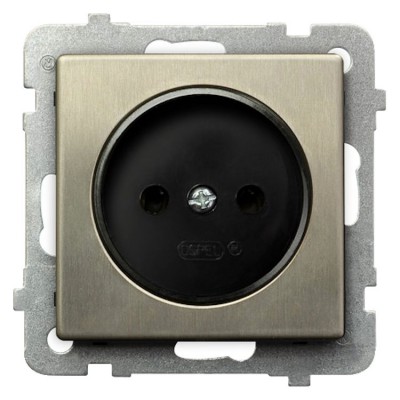 Gniazdo pojedyncze Nowe Srebro Ospel SONATA NOWE SREBRO - GP-1RM/m/44