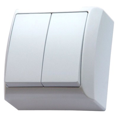 Łącznik dwugrupowy świecznikowy Biały Ospel BIS - ŁN-2B/00