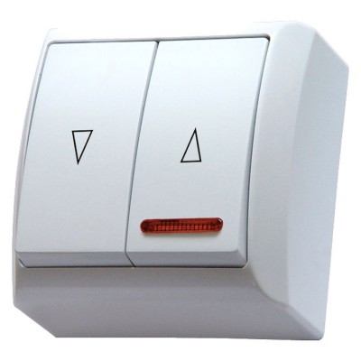 Łącznik żaluzjowy z podświetleniem pomarańczowym Biały Ospel BIS - ŁN-7BS/00