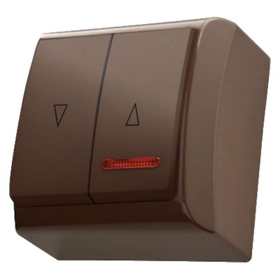 Łącznik żaluzjowy z podświetleniem pomarańczowym Brązowy Ospel BIS - ŁN-7BS/24