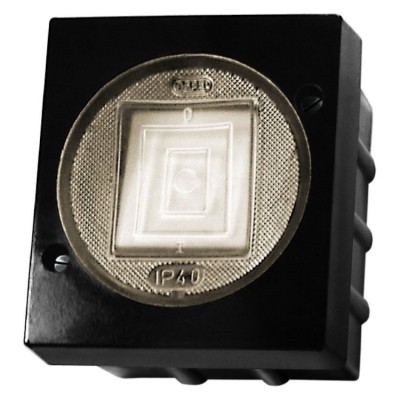 Łącznik jednobiegunowy Czarny Ospel LAMBDA - ŁNH-1LC/25