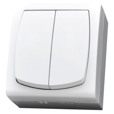 Łącznik dwugrupowy świecznikowy Biały Ospel MADERA - ŁNH-2N/00