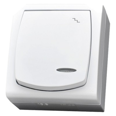 Łącznik schodowy z podświetleniem pomarańczowym Biały Ospel MADERA - ŁNH-3NS/00