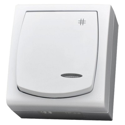 Łącznik krzyżowy z podświetleniem pomarańczowym Biały Ospel MADERA - ŁNH-4NS/00