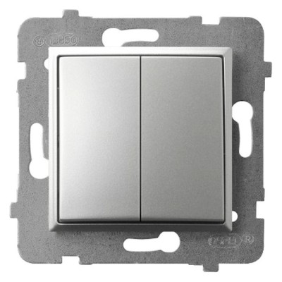 Łącznik podwójny schodowy Srebro Ospel ARIA - ŁP-10U/m/18