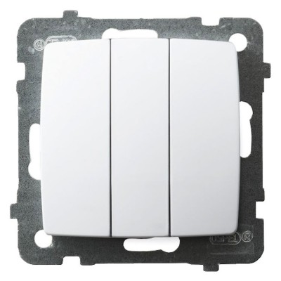 Łącznik potrójny Biały Ospel KARO - ŁP-13S/m/00